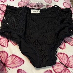 Adore Me Black Lace High-Waisted Women 2 piece bathing suit …
